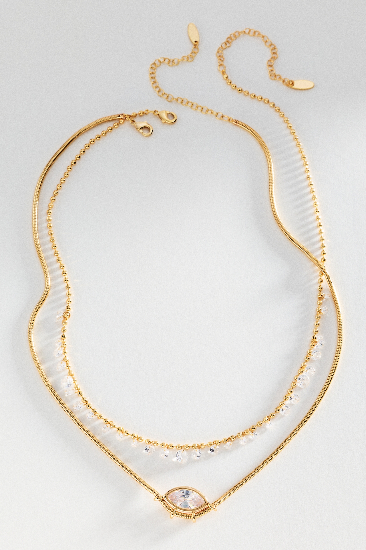 Layered Crystal Necklaces