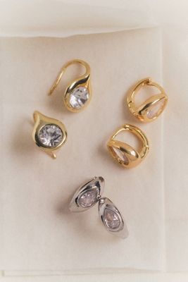 Crystal Fishhook Earrings