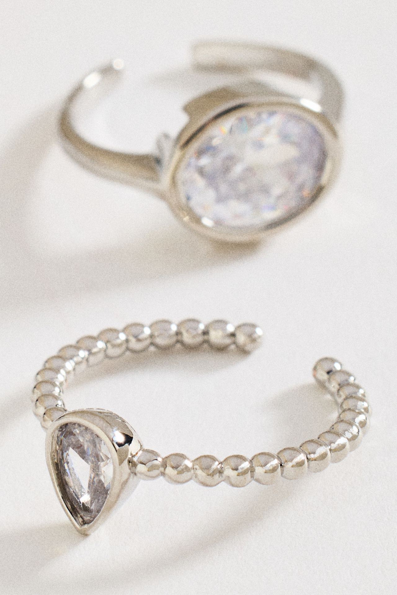 Glam Stacking Rings, Set of 2