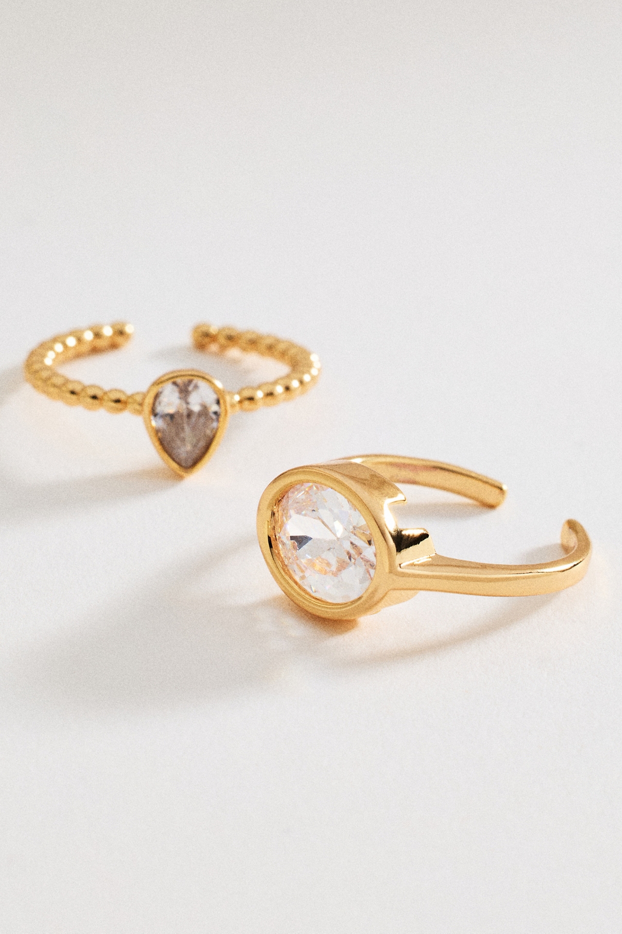 Glam Stacking Rings, Set of 2