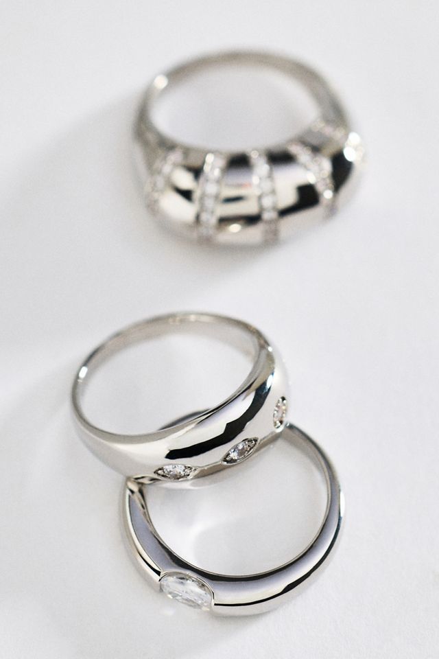 Chunky Stacking Rings, Set of 3 #1