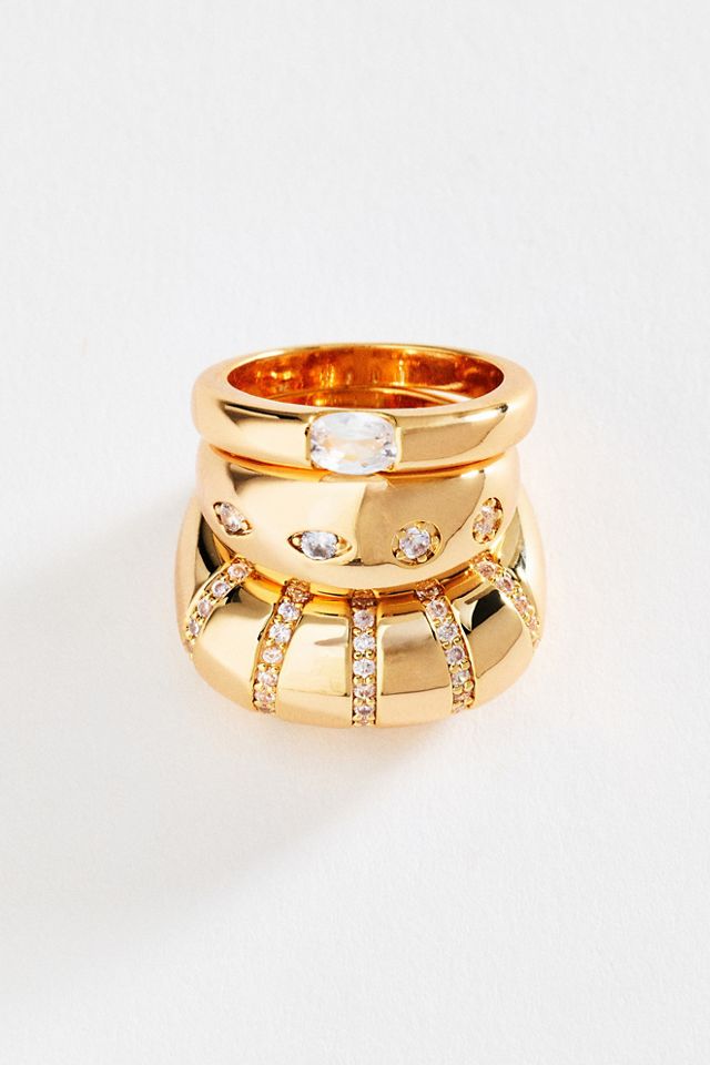 Chunky Stacking Rings, Set of 3 #1