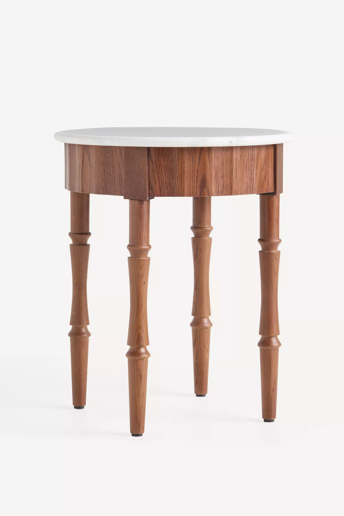 Thorne Marble Top Wood Side Table - thumbnail 3