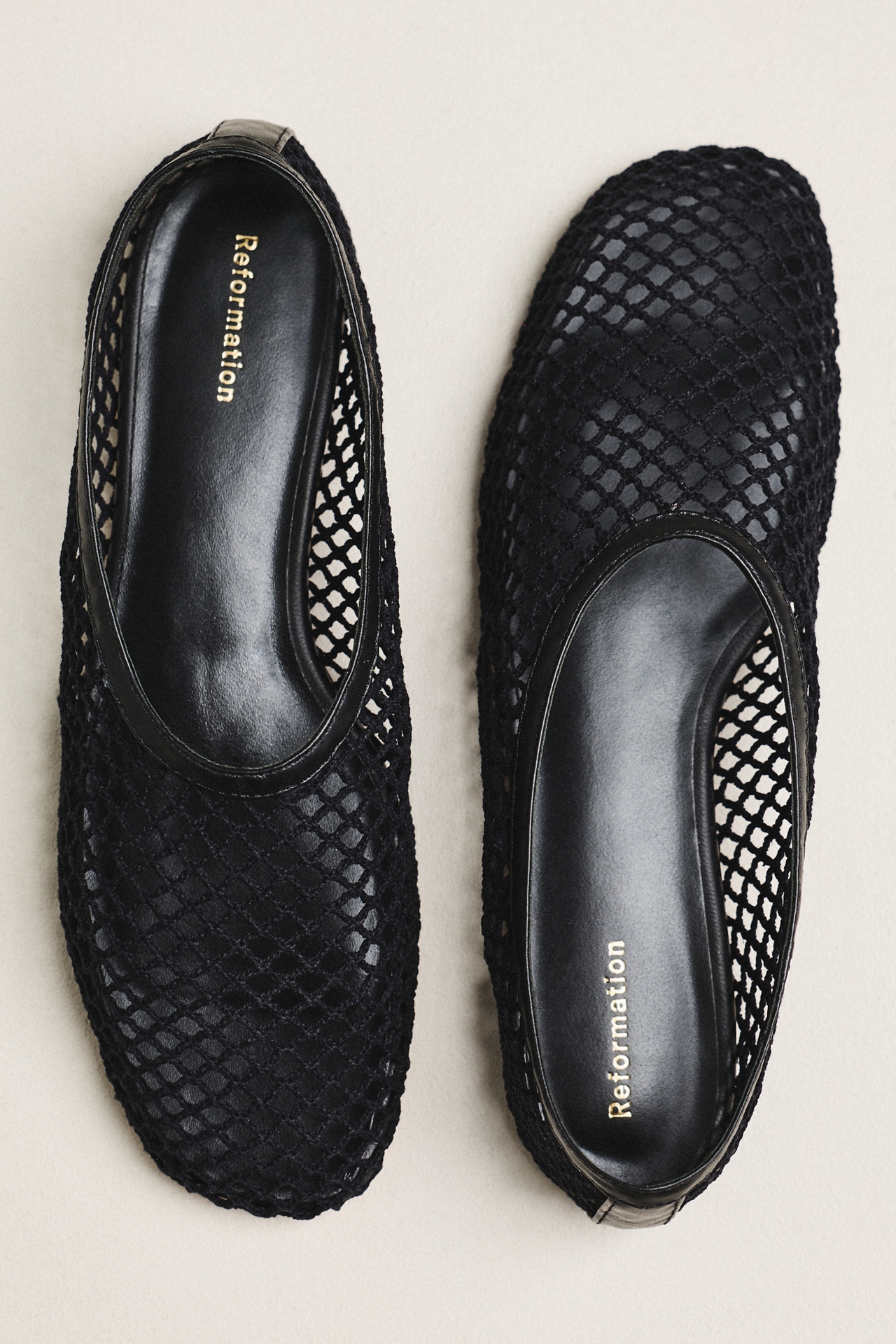 Reformation Britt Netted Ballet Flats