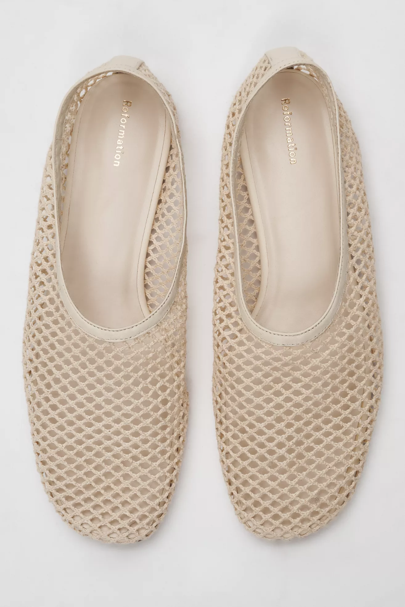 Reformation Britt Netted Ballet Flats