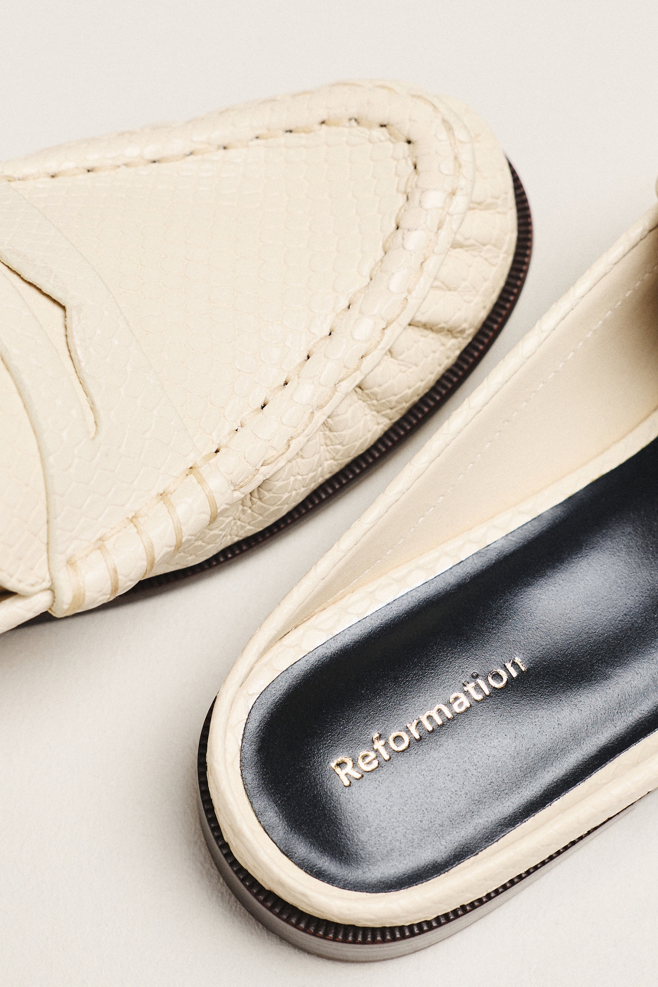 Reformation Francine Ruched Loafers
