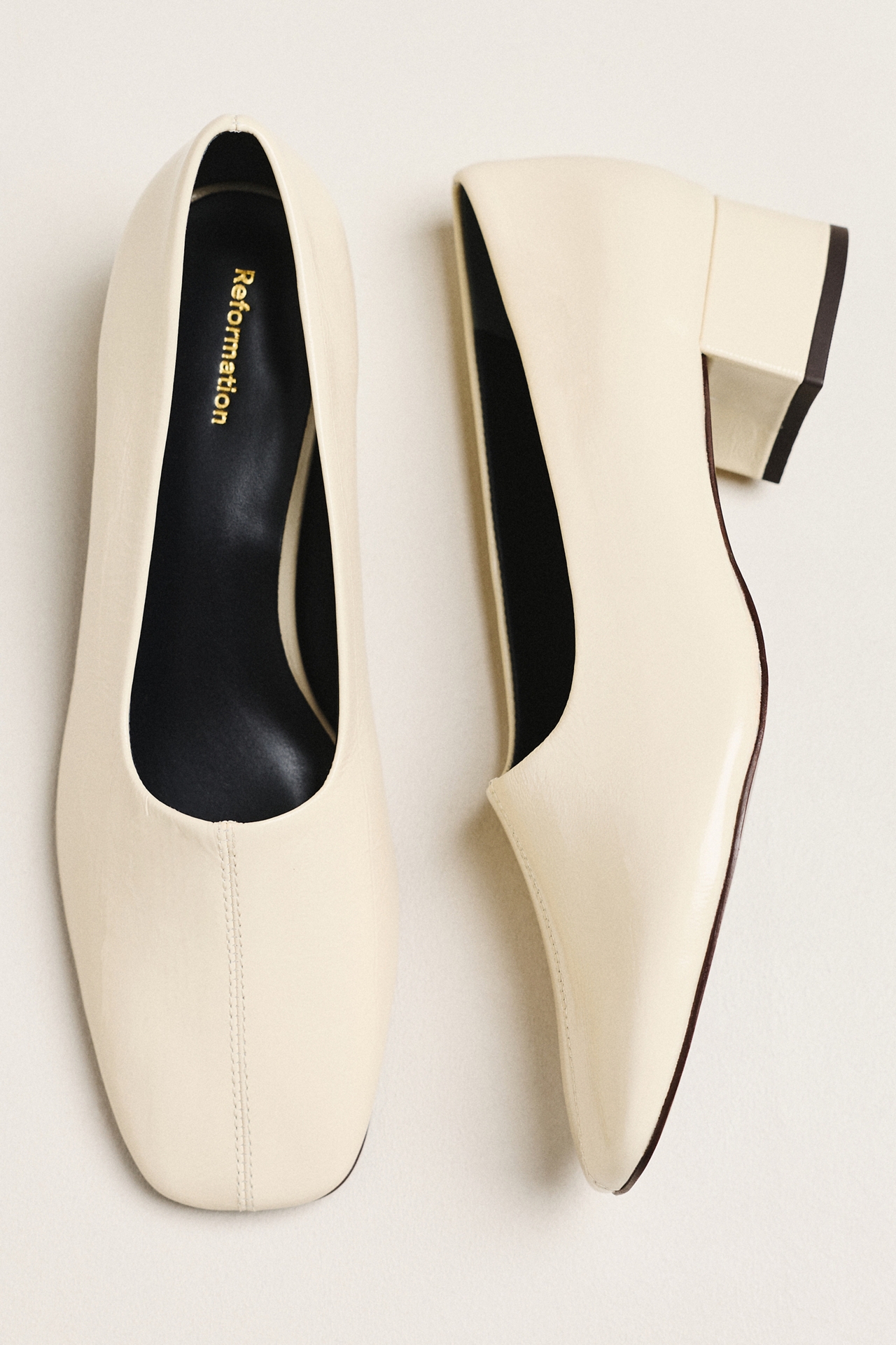 Reformation Inez Square-Toe Pumps