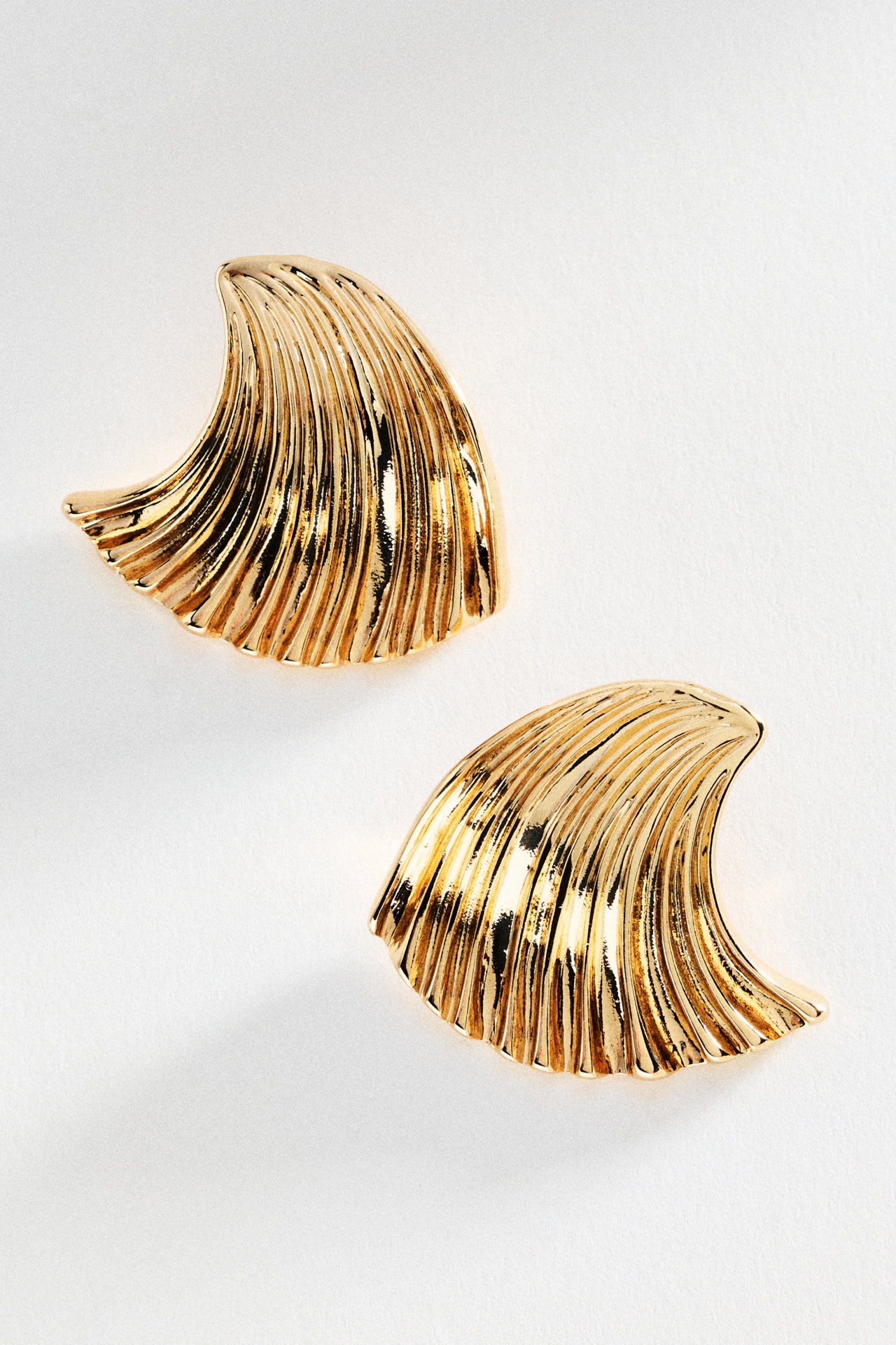 Textured Wave Earrings