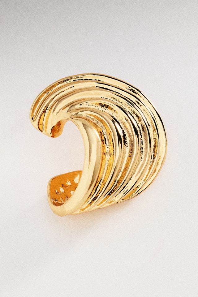 Textured Huggie Hoop Earrings #1