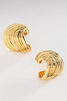 Aretes de Aro Huggie Texturizados