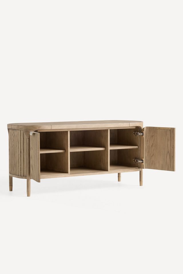 Isla Fluted Wood Media Console #2