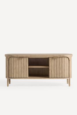 Isla Fluted Wood Media Console
