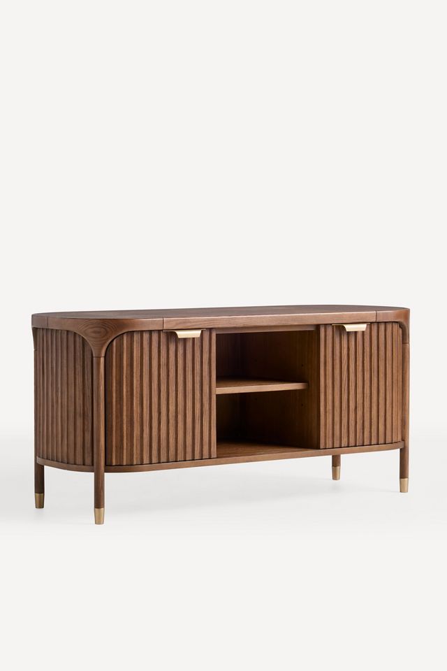 Isla Fluted Wood Media Console #1