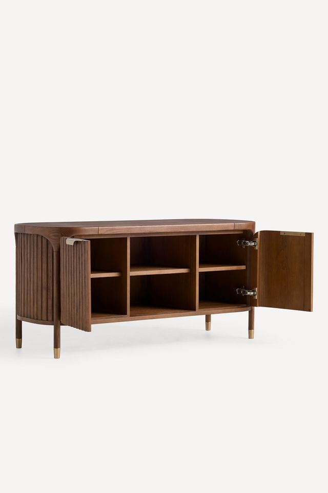 Isla Fluted Wood Media Console #2
