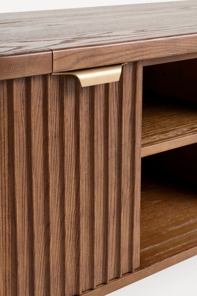 Isla Fluted Wood Media Console #4
