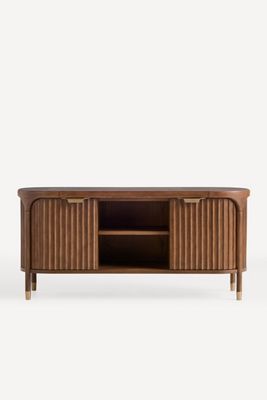 Isla Fluted Wood Media Console