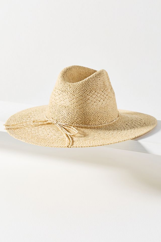 Woven Straw Fedora Hat #1