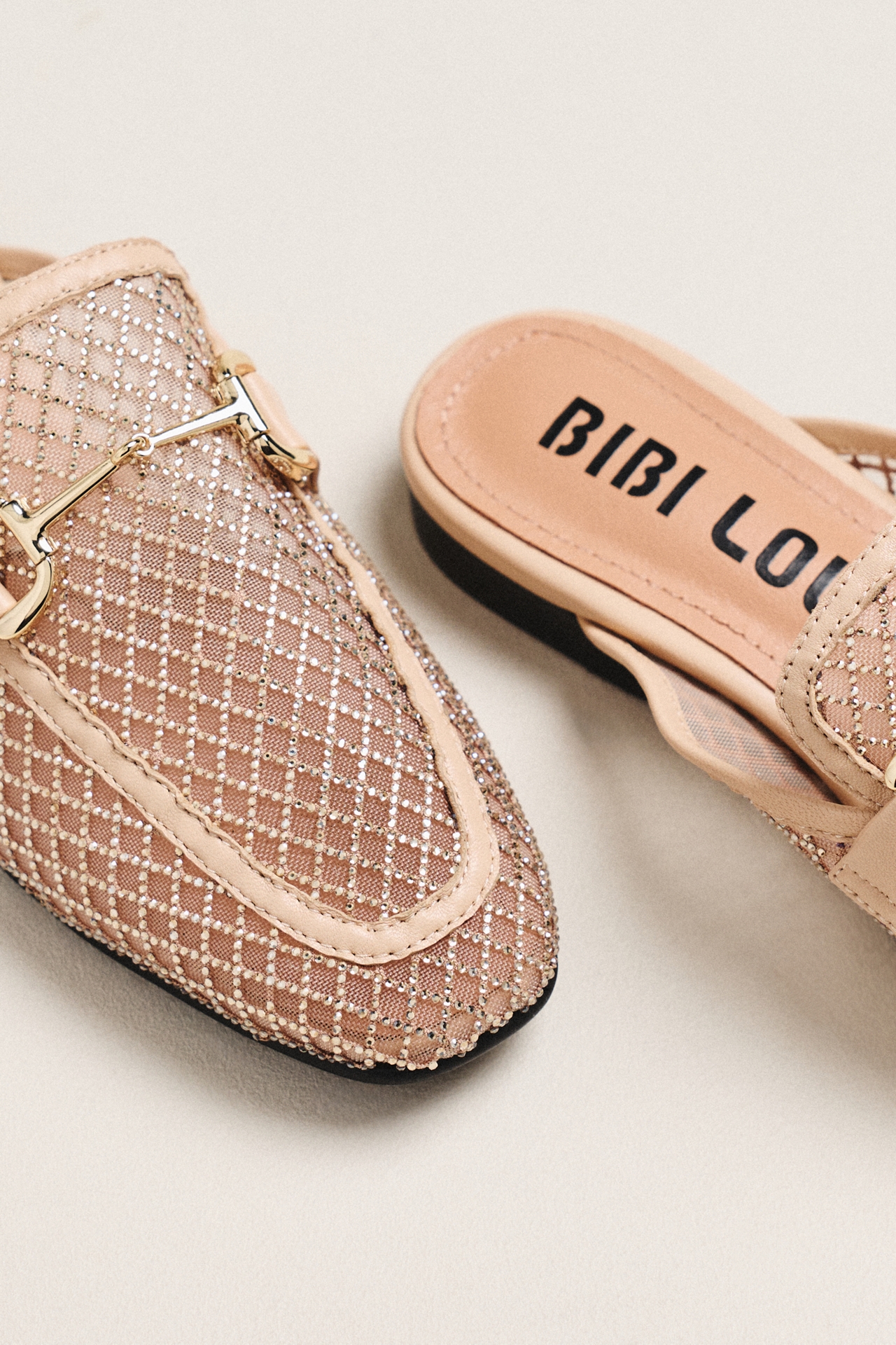 Bibi Lou Mesh Horsebit Loafer Slides