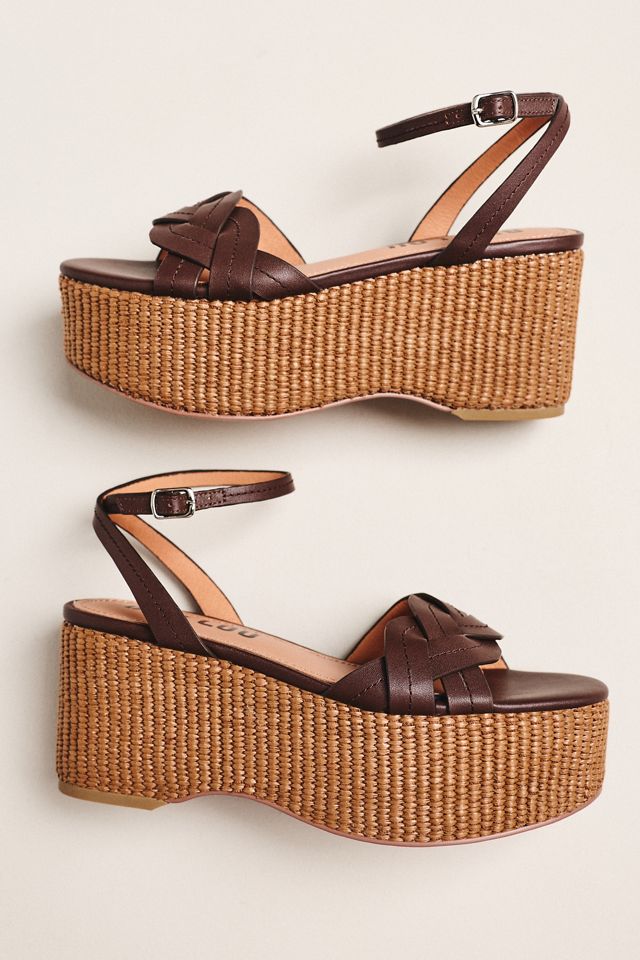 Bibi Lou Raffia Platform Heel Sandals #1