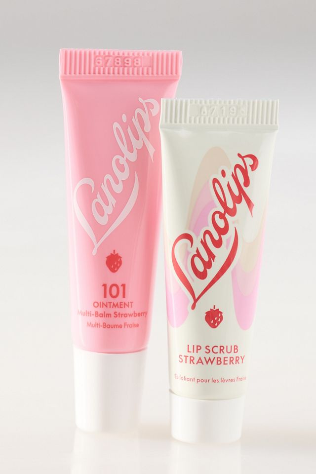 Lanolips Kiss Me Strawberry Mini Scrub & Balm Duo #1