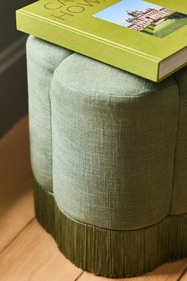 Sinclair Fringe Clover Ottoman #2