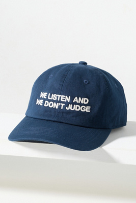 Intentionally Blank We Listen Baseball Cap In Blue