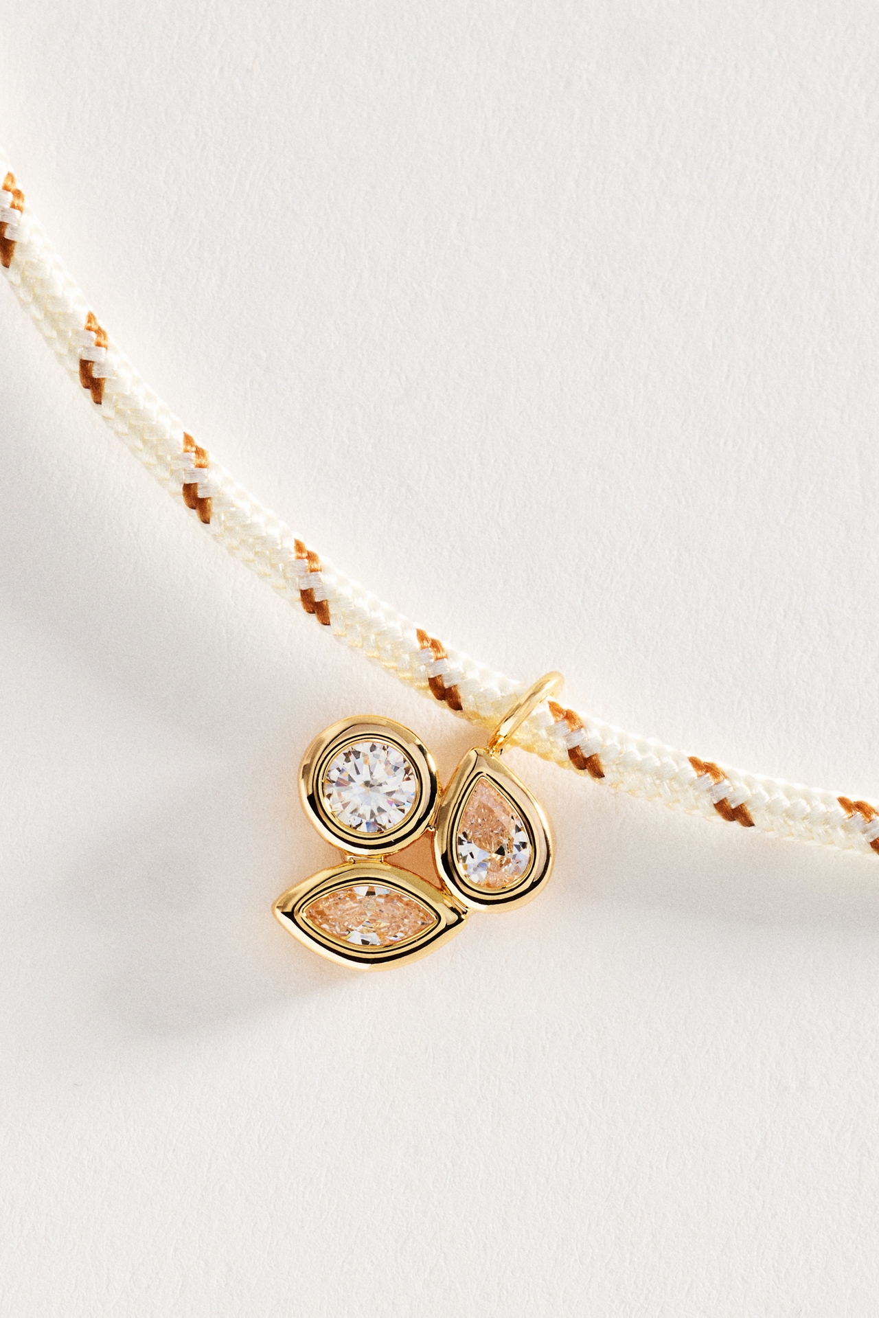 Corded Cluster Charm Necklace