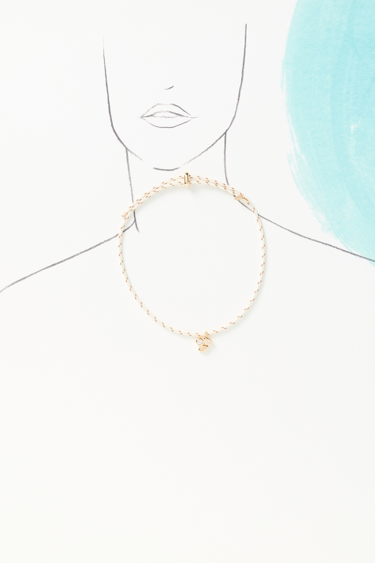 Corded Cluster Charm Necklace