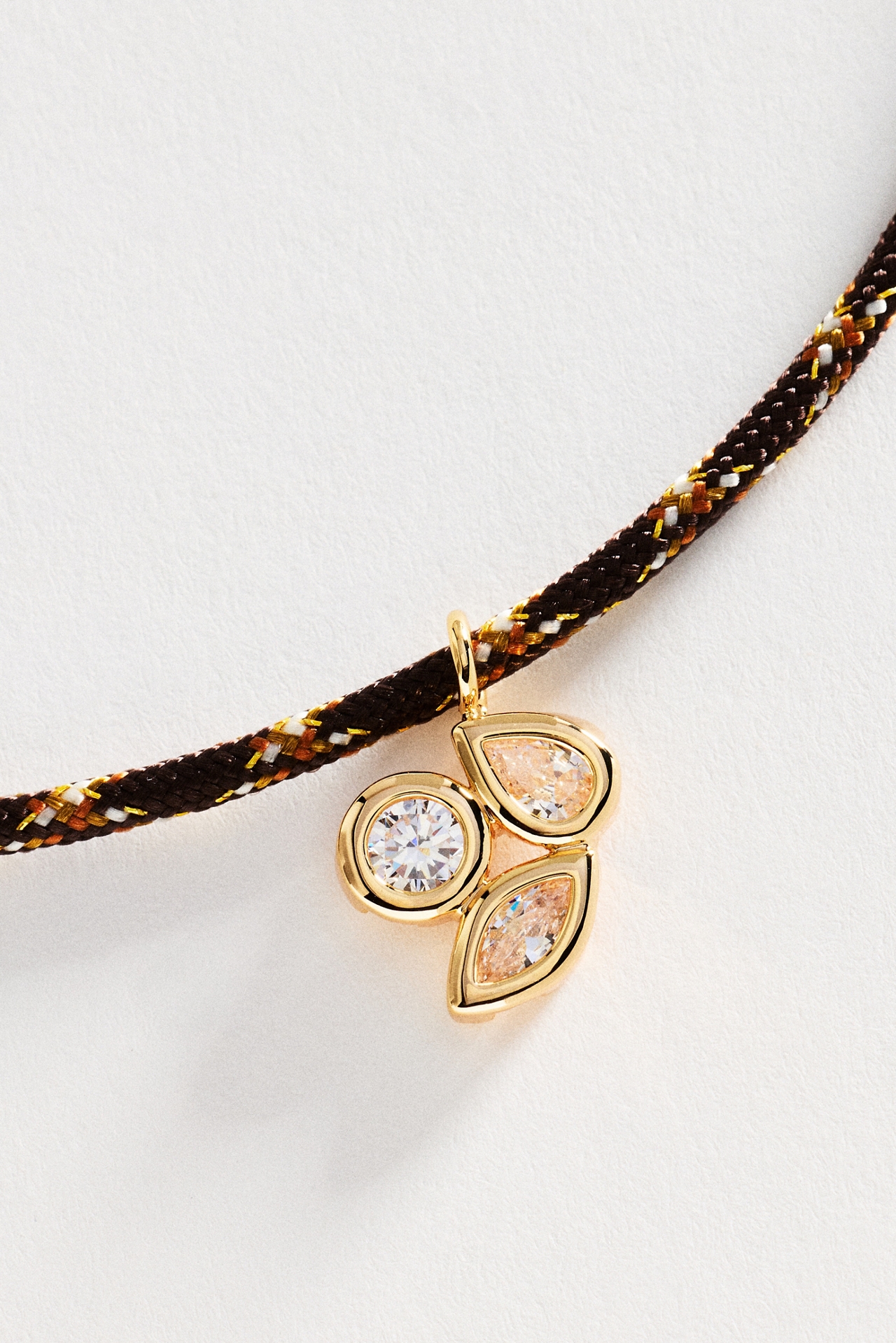 Corded Cluster Charm Necklace