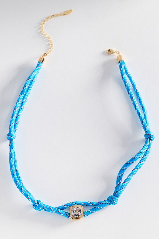 アクセサリー DIYAll BluesStandardnecklacethin 52cm Knotted Double-Cord Crystal Necklace | Anthropologie