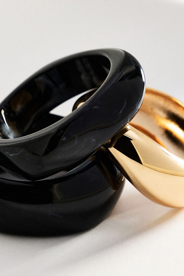 Resin Bangle Bracelets, Set of 3 #1