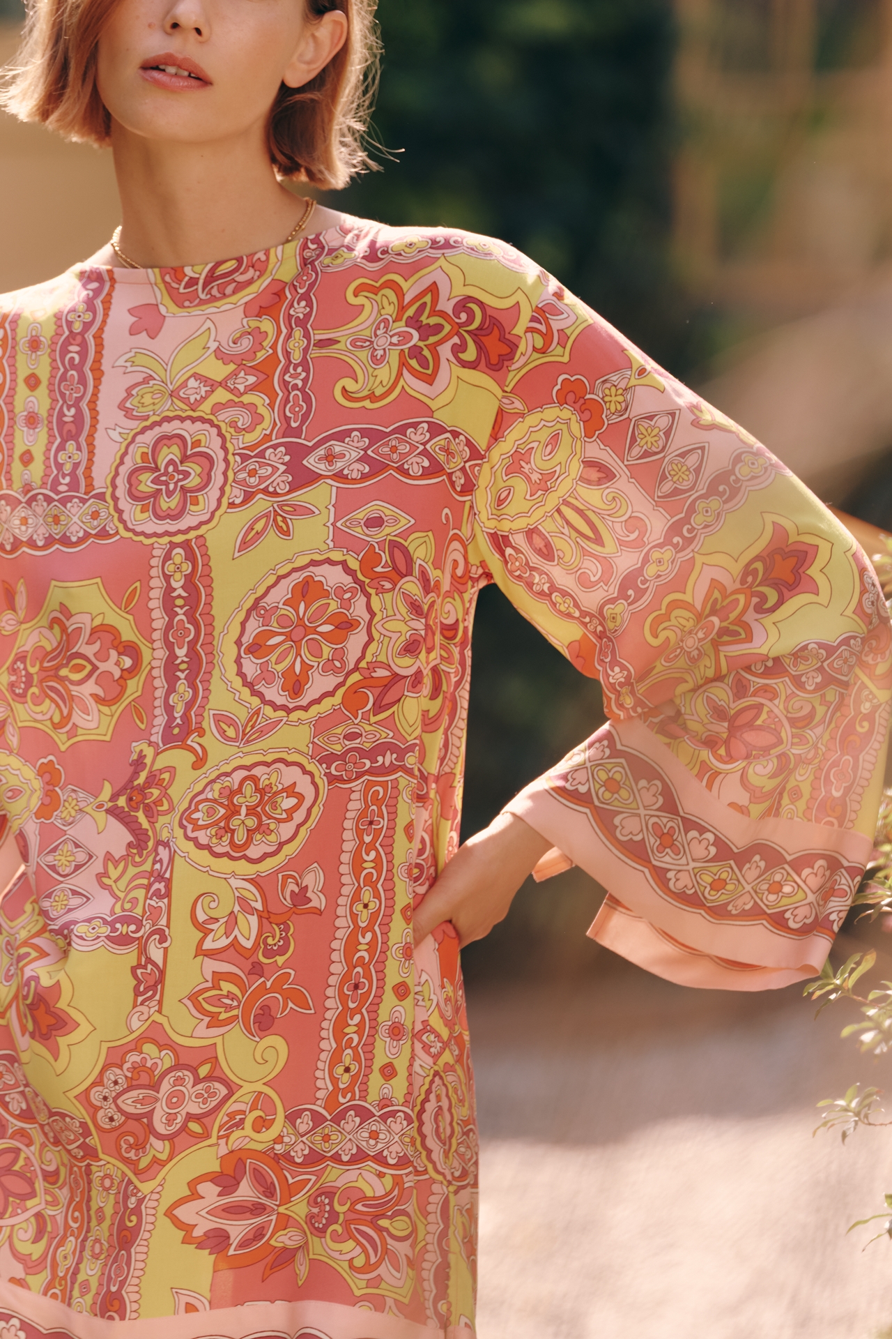 Bel Kazan Printed Long-Sleeve Tunic