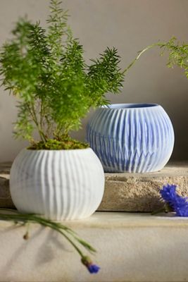 Marbled Glass Sphere Planter