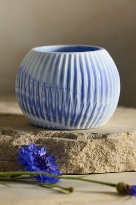 Marbled Glass Sphere Planter