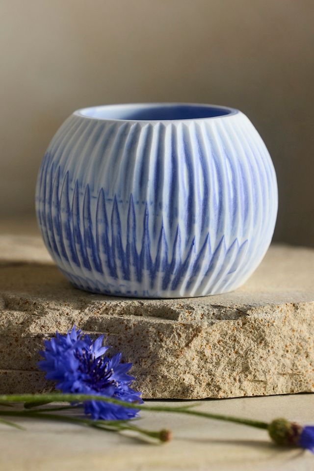 Marbled Glass Sphere Planter #1