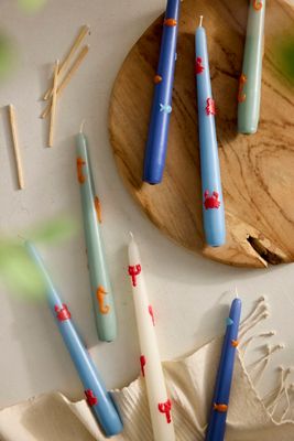 Marine Life Taper Candles, Set of 2