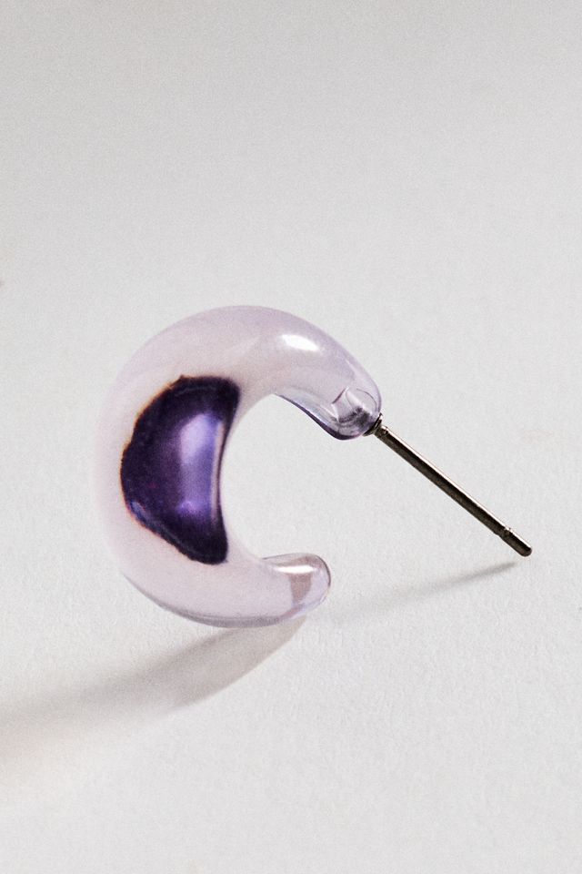 By Anthropologie Resin Small Hoop Earrings #1