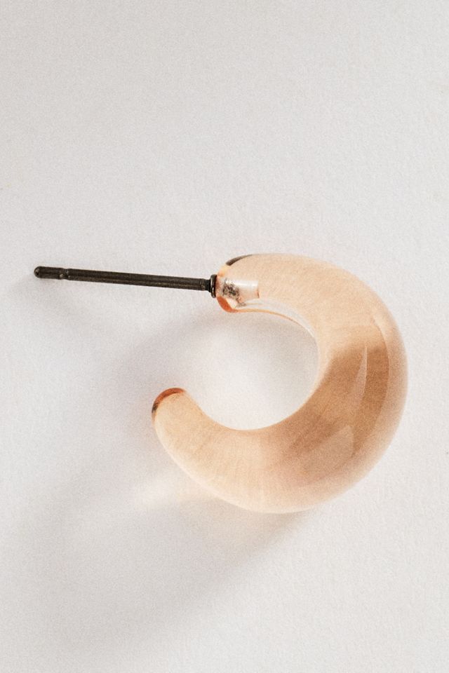 By Anthropologie Resin Small Hoop Earrings #1