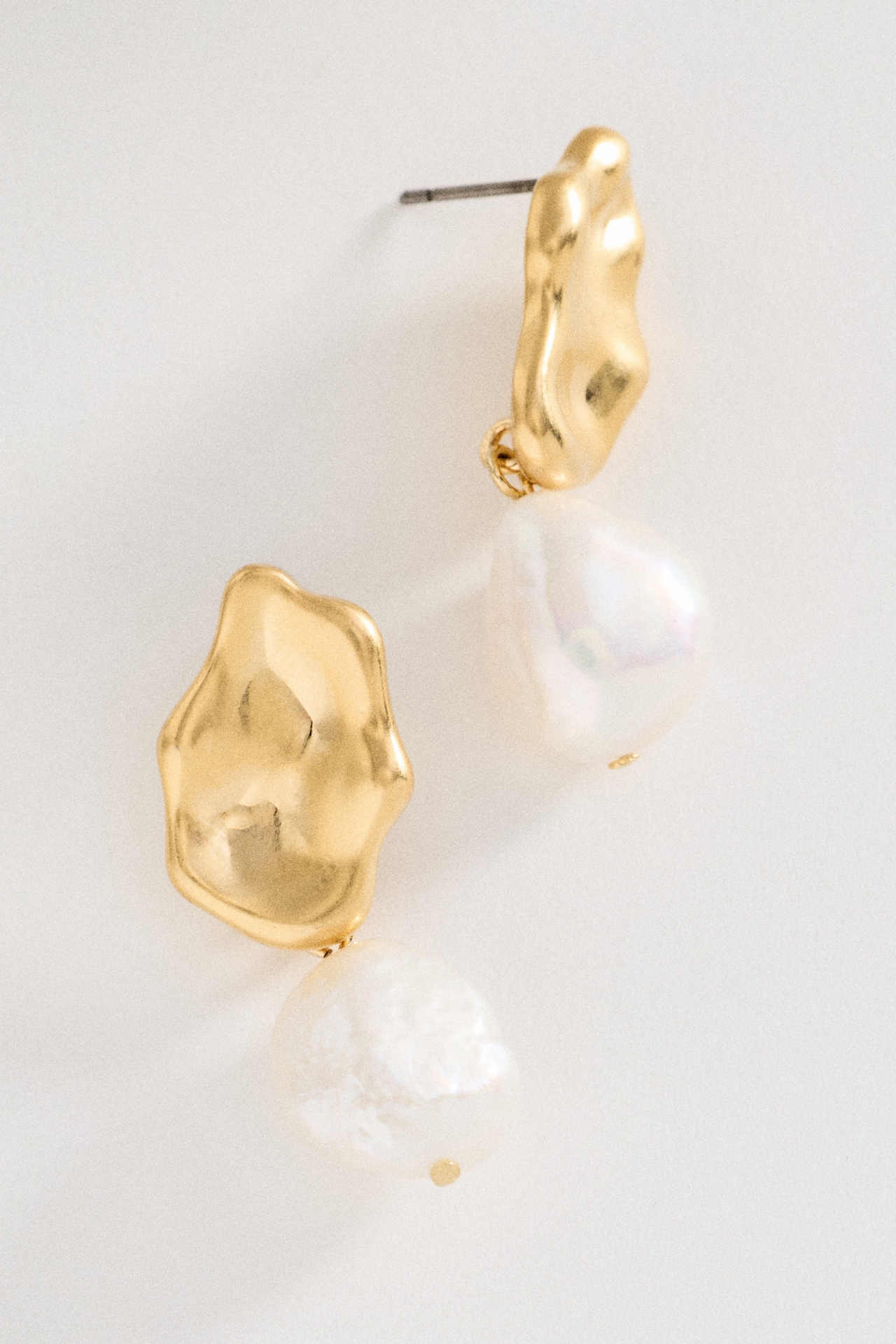 By Anthropologie Pressed Petal Pearl Drop Earrings