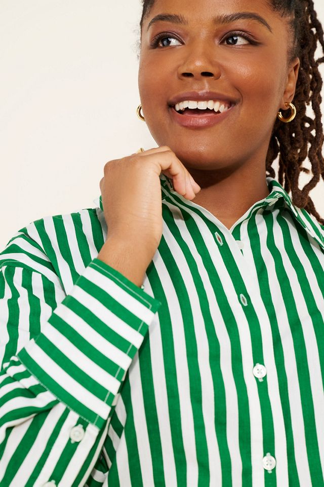Eloquii Striped Open Back Top #2
