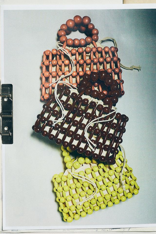 Wood Bead Top-Handle Mini Satchel | Anthropologie