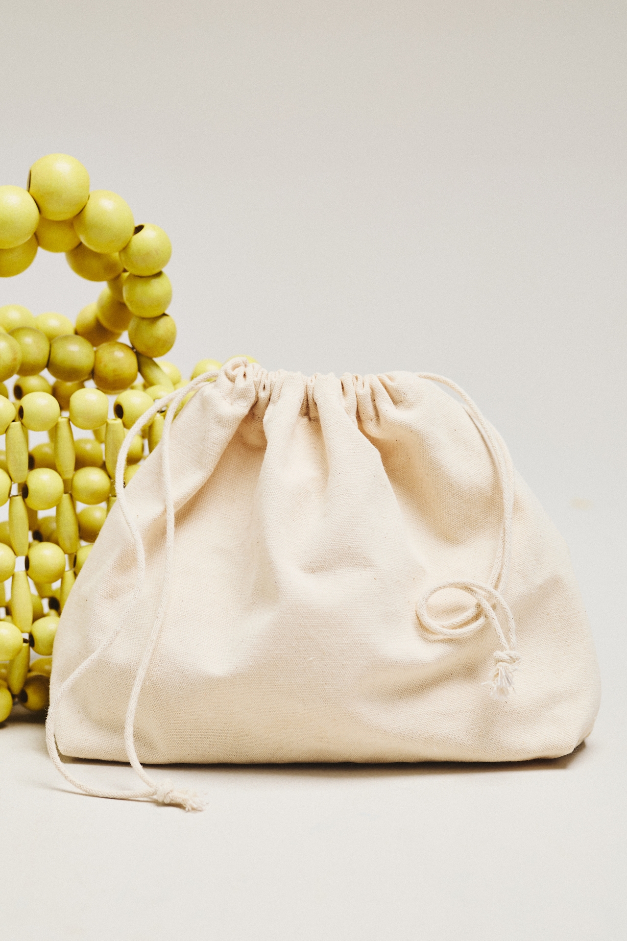 Wood Bead Top-Handle Mini Satchel