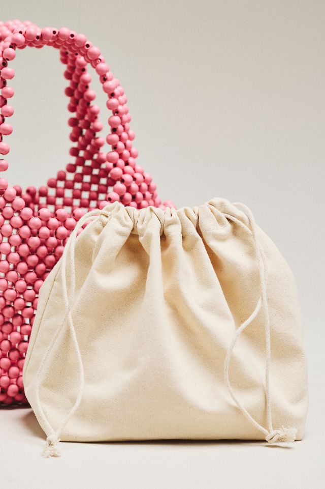Sonia Wood Bead Mini Slouchy Tote Bag #3