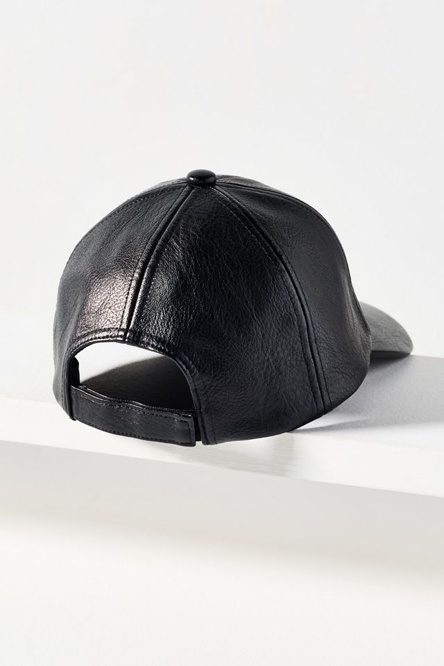 Wyeth Hailey Faux Leather Baseball Cap | Anthropologie display picture 2