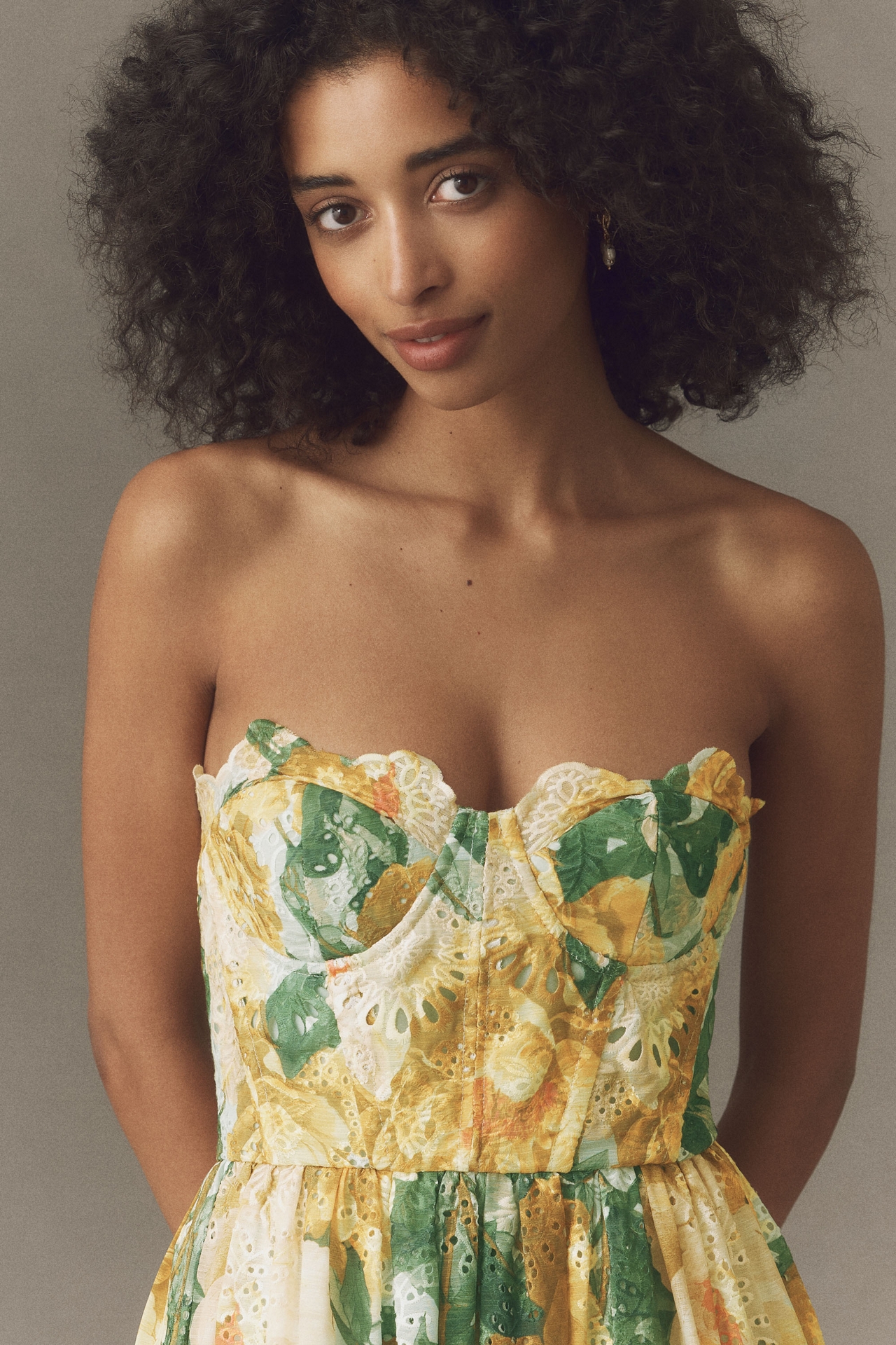 BHLDN Blooming Bustier Maxi Dress