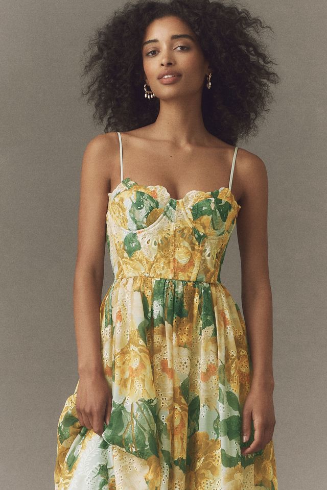 BHLDN Blooming Bustier Maxi Dress | Anthropologie