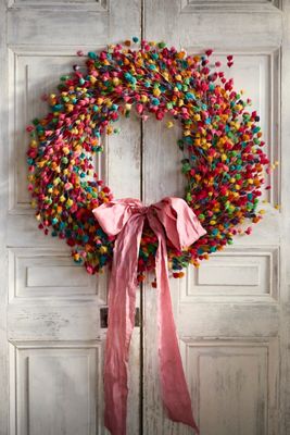 Weeping Bamboo Rainbow Wreath