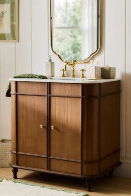 Valencia Marble-Top Single Bathroom Vanity