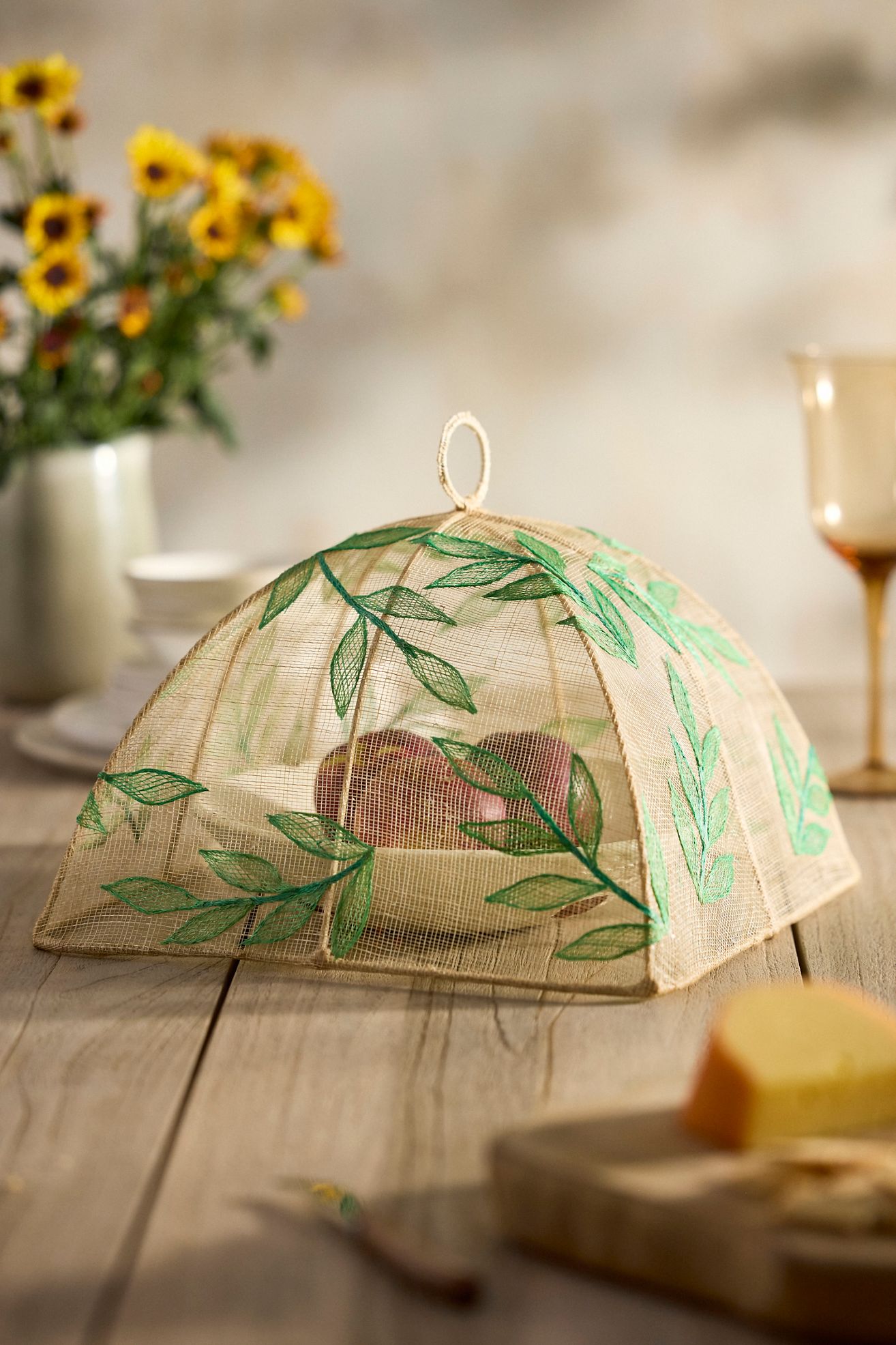 Woven Leaves Food Cover - Multi, One Size
