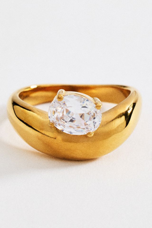 By Anthropologie Perched Crystal Ring #2